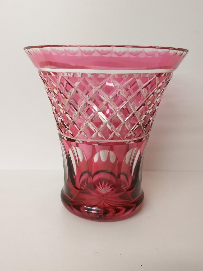 Vase en cristal, Val Saint Lambert, Enlèvement ou Envoi