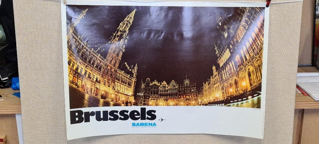 sabena affiche brussels, Verzamelen, Ophalen of Verzenden