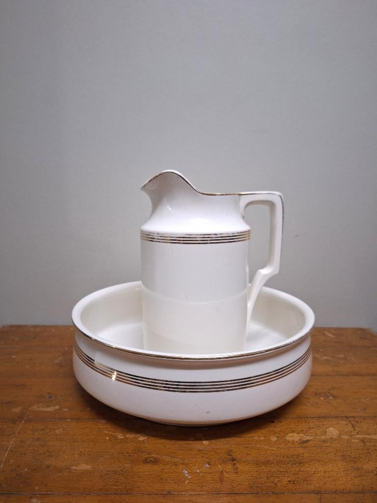 Lampetkan en waskom Société Céramique Maastricht, Antiek en Kunst, Ophalen