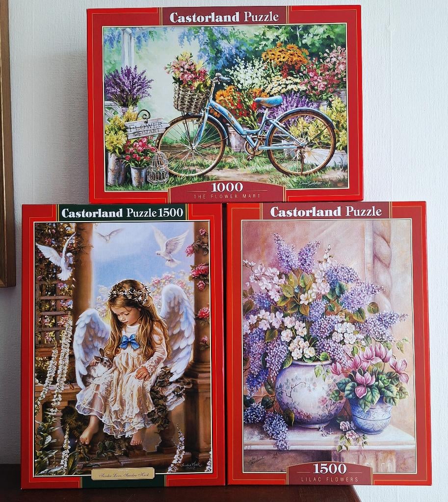 Lot 3 puzzels Castorland volledig kompleet in 1 koop zgan, Enlèvement ou Envoi, Comme neuf