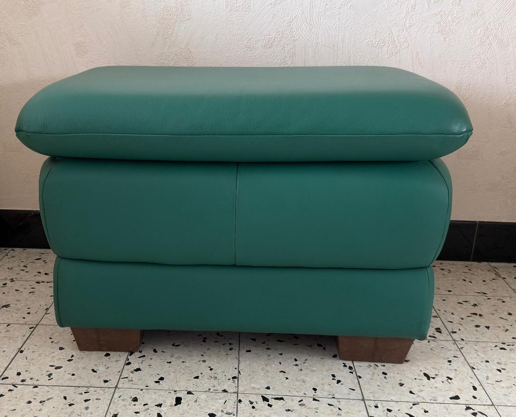 Pouf en cuir, Enlèvement, Comme neuf, Rectangulaire, Cuir