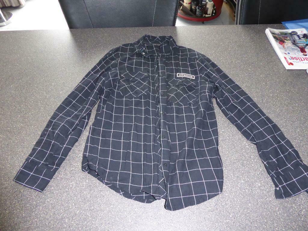 zwart wit geruit hemd maat M, Kleding | Dames, Ophalen of Verzenden, Zo goed als nieuw, Maat 38/40 (M), Zwart