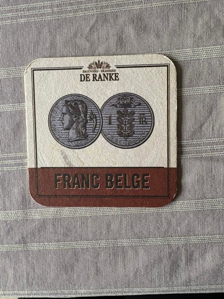 Bierviltje franc belge, Enlèvement ou Envoi, Utilisé, Sous-bock