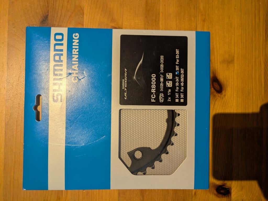 Shimano Ultegra FC-R8000 39T Kettingblad, Ophalen of Verzenden, Zo goed als nieuw, Crankstel of Pedalen, Shimano