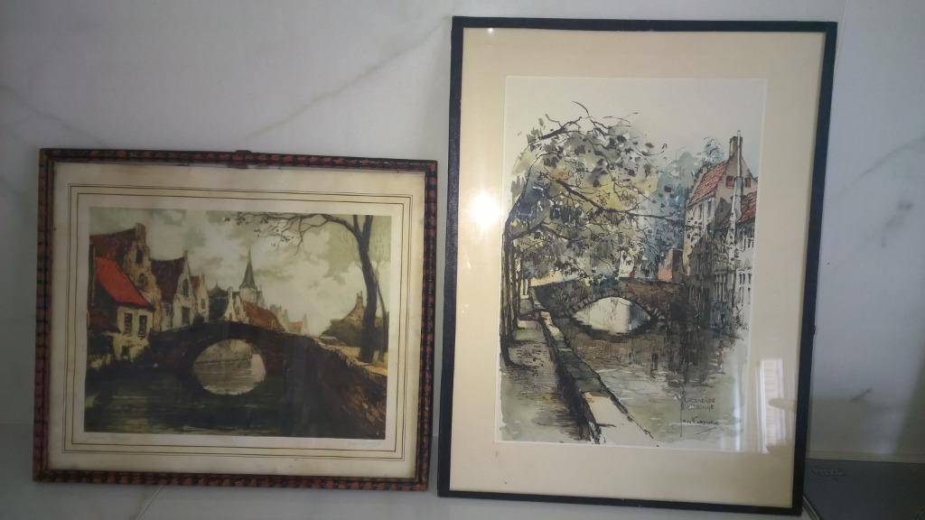 2 gesigneerde werken van Brugge, Ophalen of Verzenden