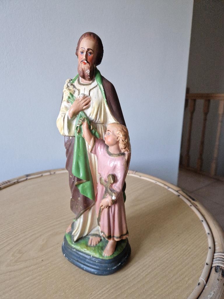Sint-Jozef beeld en Kindje Jezus, Antiek en Kunst, Ophalen