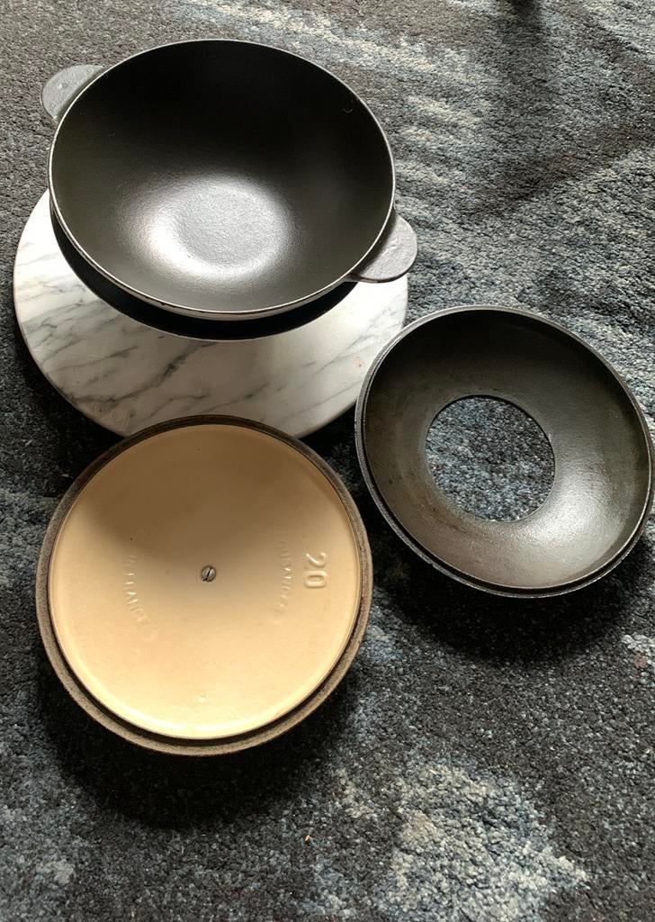 Mini gietijzer wok , fundering, koken,  branden, Huis en Inrichting, Ophalen, Zo goed als nieuw, Gietijzer, Wok