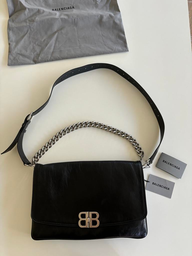 Sac Balenciaga BB Soft Large en cuir neuf, Bijoux, Sacs & Beauté, Neuf, Noir, Sac à bandoulière
