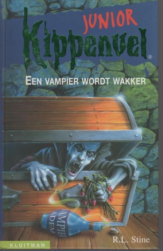 kippenvel junior, R.L. Stine: Een vampier wordt wakker, Fictie algemeen, Verzenden, Zo goed als nieuw, R.L. Stine
