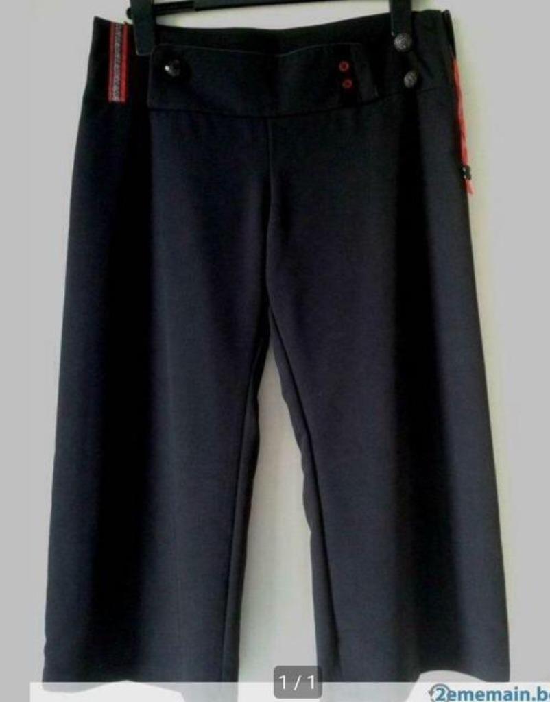 7/8 BROEK VOOR DAMES, HIPPOCAMPE PARIS, Zwart, Ophalen of Verzenden, Zo goed als nieuw