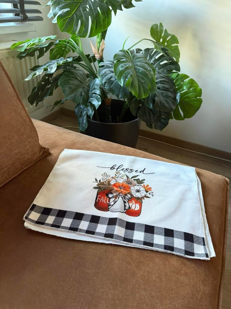 Handdoek herfst, Enlèvement ou Envoi, Neuf, Blanc, Torchon ou Serviette
