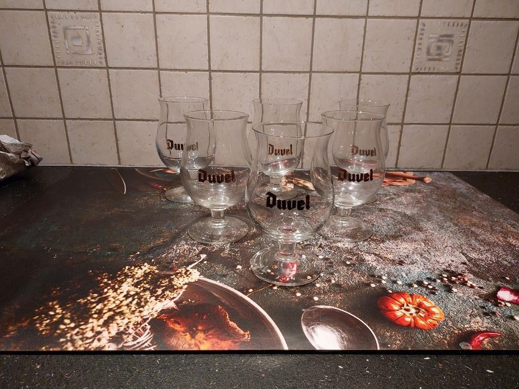 Setje duvel glazen, Ophalen of Verzenden, Zo goed als nieuw, Bierglas