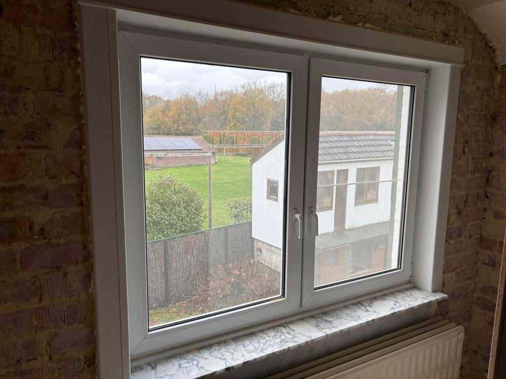 PVC RAAM, Doe-het-zelf en Bouw, Glas en Ramen, Gebruikt, Gevelraam of Ruit, 120 tot 160 cm, 160 cm of meer, Dubbelglas, Ophalen