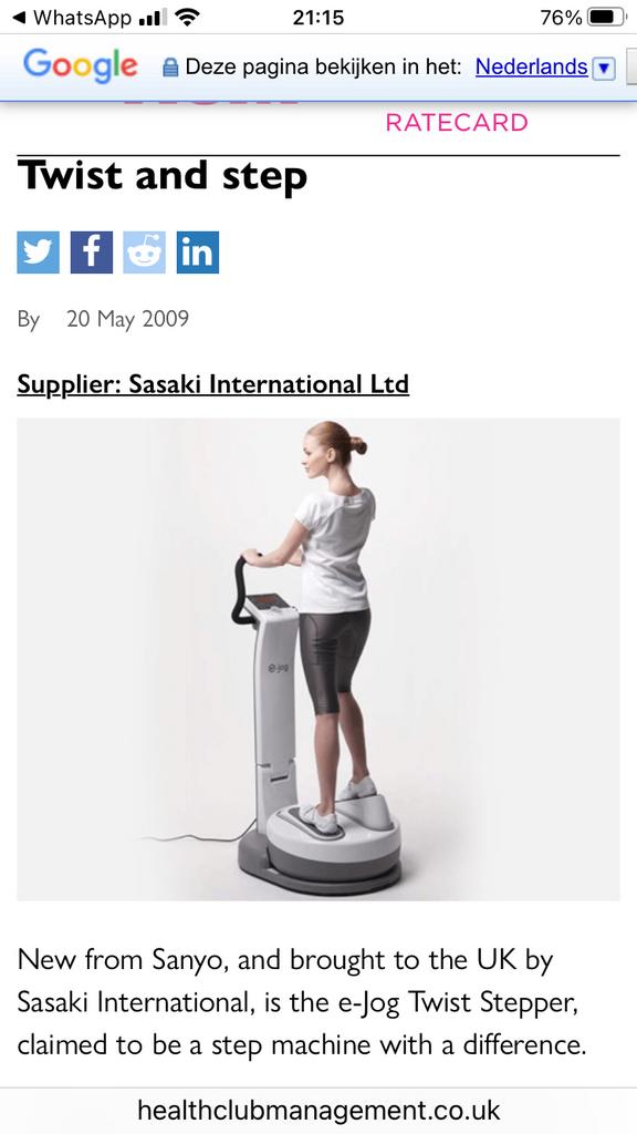 Elektrische step Sanyo ‘jog’, Enlèvement, Comme neuf, Jambes, Appareil step