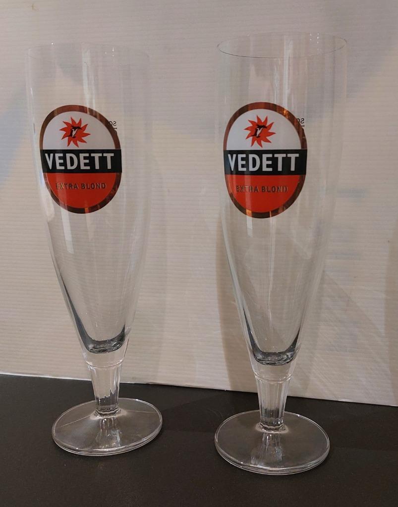 Bierglazen - Vedett - 2 stuks, Ophalen, Nieuw, Bierglas
