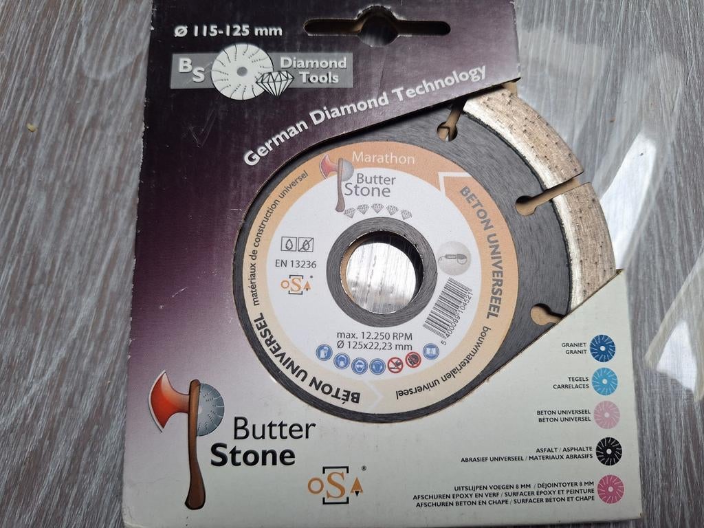Disque diamant marathon butterstone 125mm valeur 59.29€, Enlèvement, Neuf
