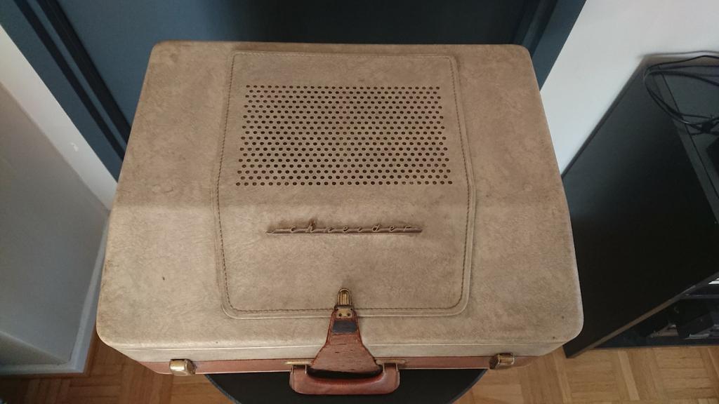 Valise électrophone stéréo Schneider Cantate de 1958, Ophalen, Gebruikt, Platenspeler, Overige merken