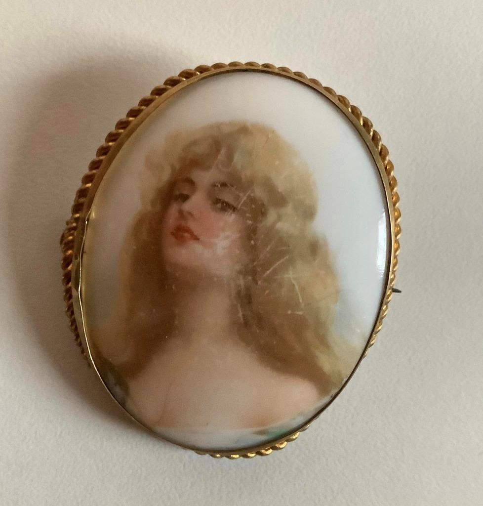 Broche vintage romantique, Bijoux, Sacs & Beauté, Bijoux anciens, Enlèvement ou Envoi, Autres matériaux, Broche