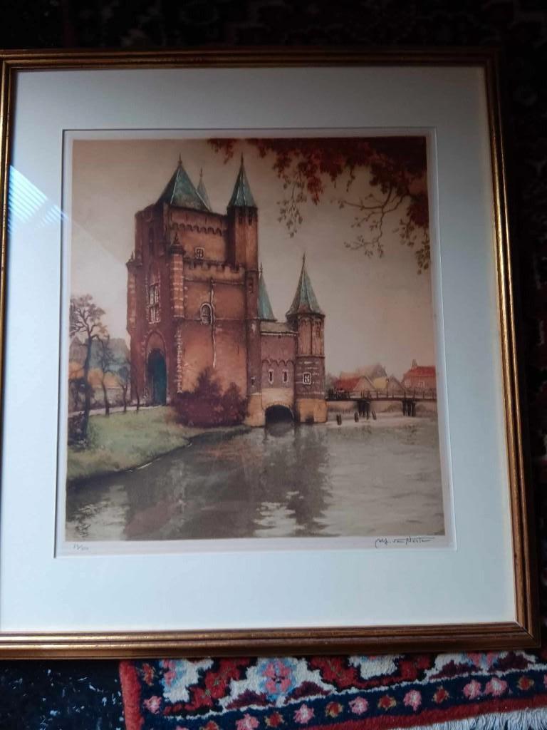 alfred van Neste , gesigneerde ets, Antiek en Kunst, Kunst | Etsen en Gravures, Ophalen of Verzenden