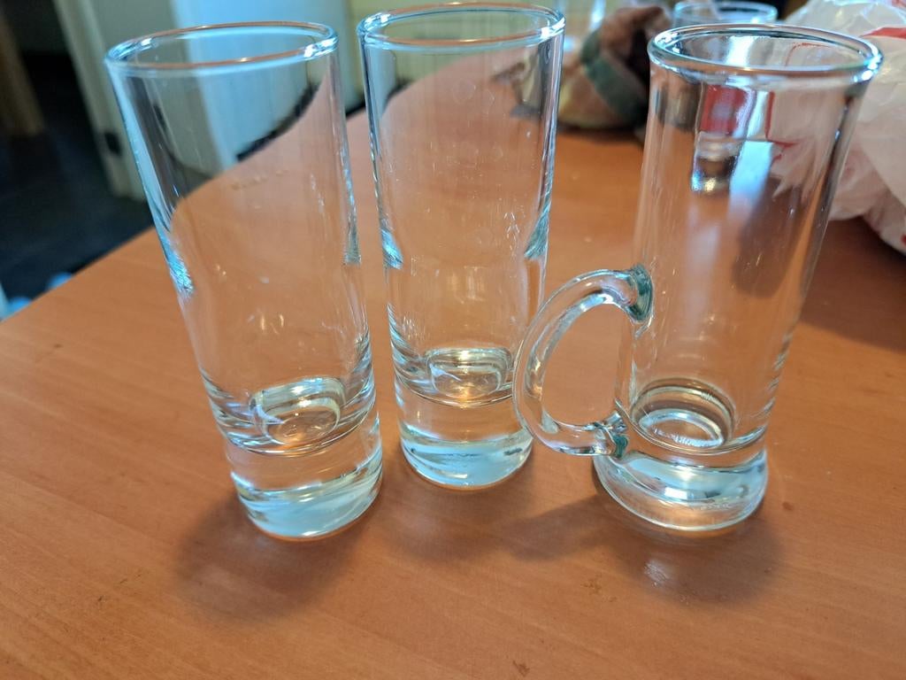 Jeneverglasjes, Ophalen of Verzenden, Zo goed als nieuw, Borrel- of Shotglas