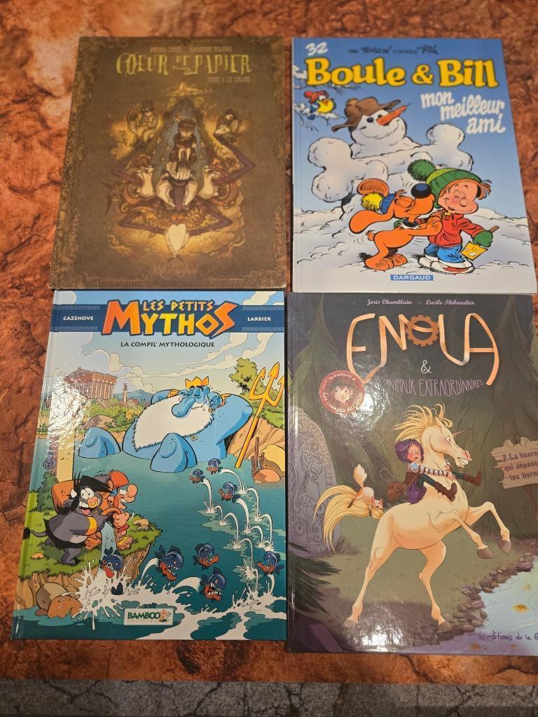 4 BD dont "cœur de papier" tome 1, Livres, Plusieurs BD, Enlèvement, Comme neuf