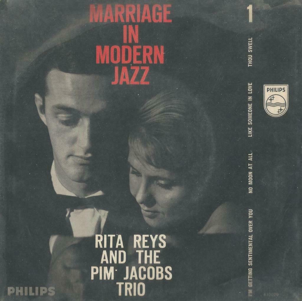 Rita Reys & Pim Jacobs Trio – No moon at all / Thou swell +, Enlèvement ou Envoi, Utilisé, 7 pouces, EP