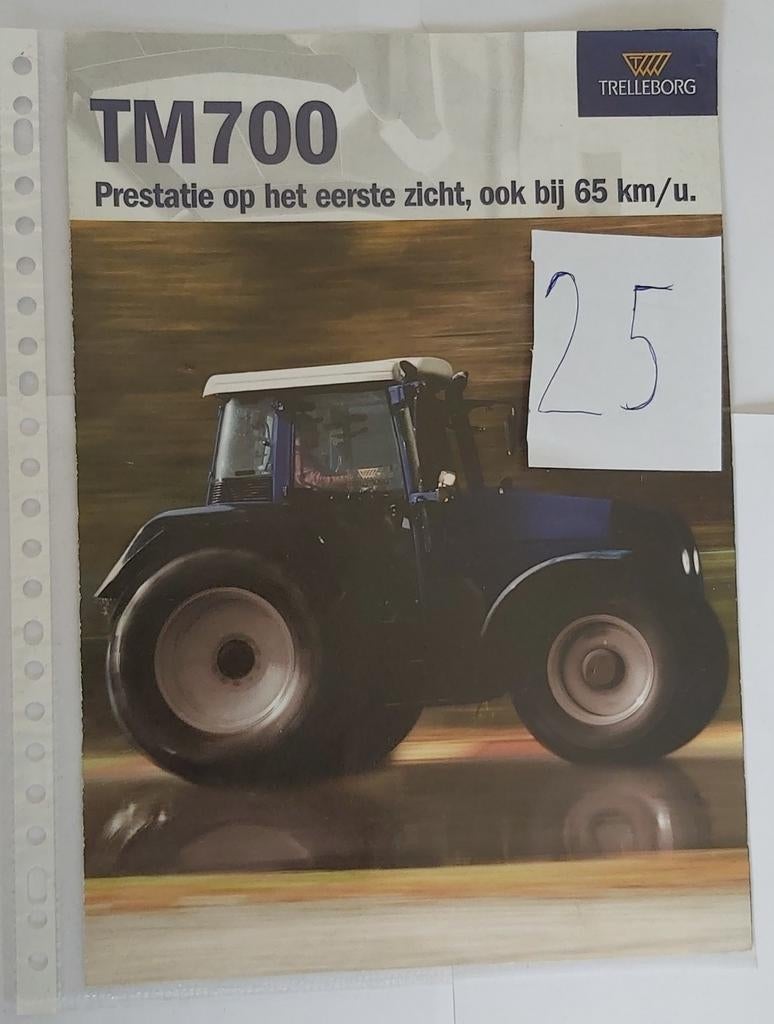 Brochure agricole des pneus Trelleborg TM 700, Enlèvement ou Envoi, Comme neuf, Dépliant