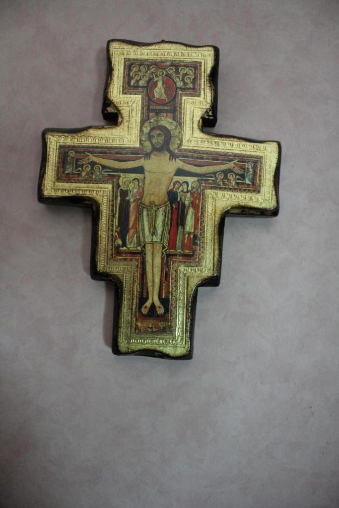 Franciscaans kruisbeeld van San Damiano in Byzantijnse stijl, Antiek en Kunst, Ophalen