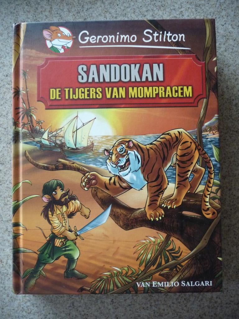 Sandokan - De tijgers van Mompracem - Geronimo Stilton, Ophalen of Verzenden, Zo goed als nieuw, Geronimo Stilton, Fictie algemeen