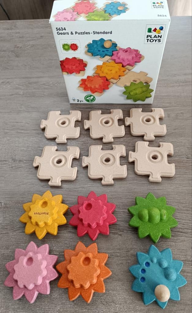 Plan Toys / 5634 / Gears & Puzzles - Standard, Enfants & Bébés, Enlèvement ou Envoi, Comme neuf