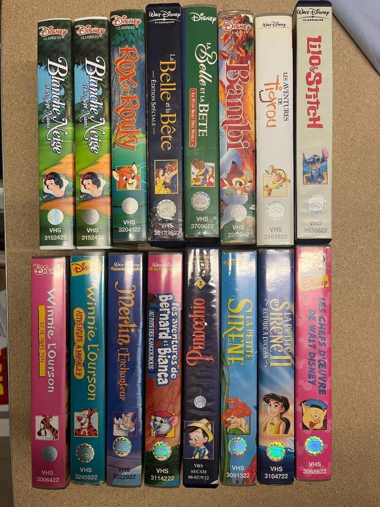 Lot  16 VHS Disney, Enlèvement ou Envoi, Dessin animé, Tous les âges, Comme neuf