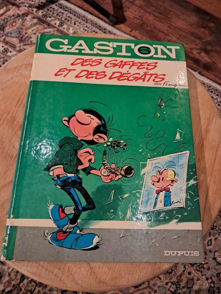 Gaston n°6 - Des Gaffes et des Dégâts - 1973, Gelezen, Eén stripboek, Ophalen of Verzenden, Franquin