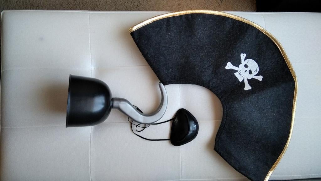 Piratenhaak, hoed en lapje, Ophalen of Verzenden