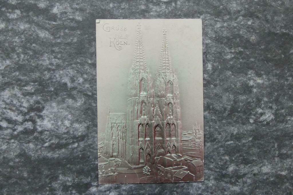 Reliëf postkaart, 15/01/1906 Keulen, Köln, Dom, Duitsland, Verzamelen, Ophalen of Verzenden, Voor 1920, Gelopen, Duitsland