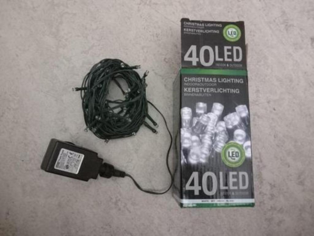 Set van 2 lichtgevende elektrische kerstslingers 40 L, Diversen, Kerst, Ophalen, Nieuw