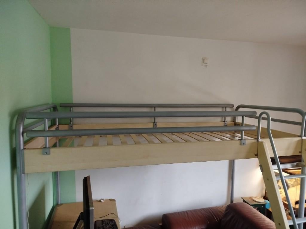 Lit mezzanine - extrêmement stable - 200x90, 90 cm, Une personne, 180 à 200 cm, Enlèvement