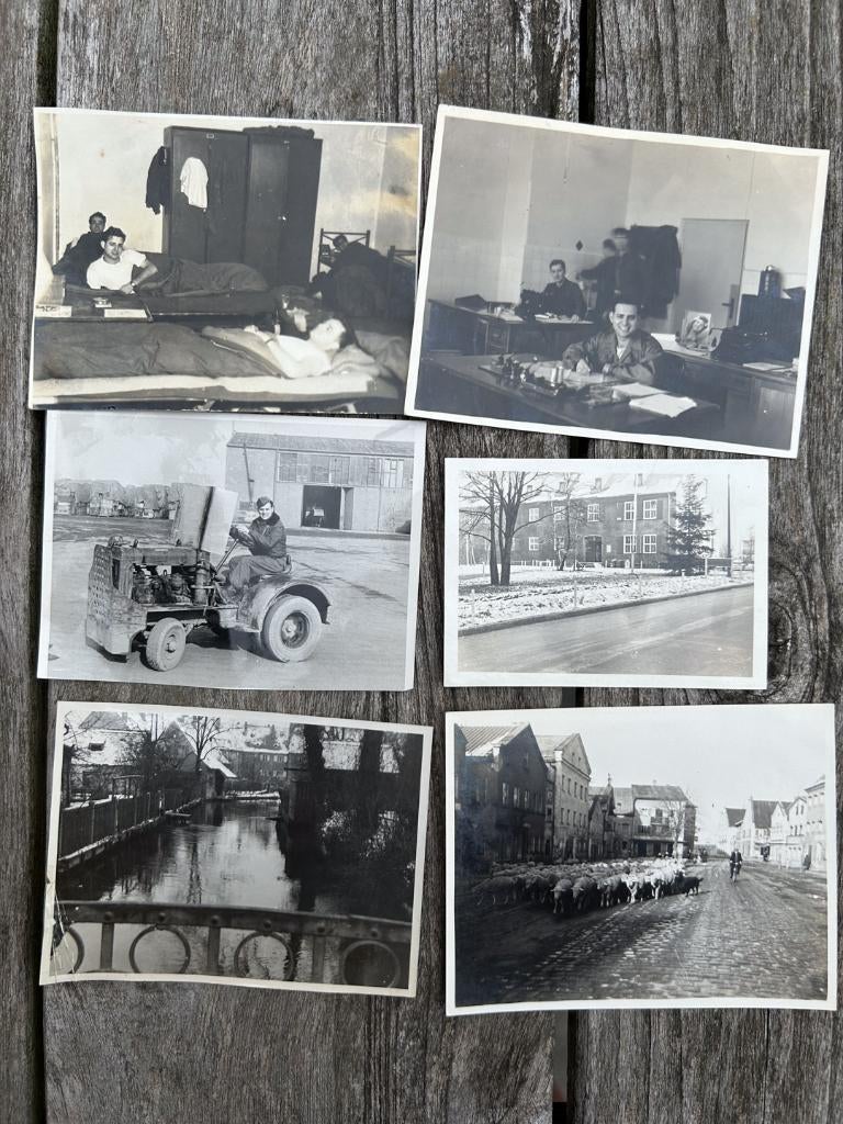 US WW2 lot 6 originele foto's GIs in Duitsland airforce, Ophalen of Verzenden