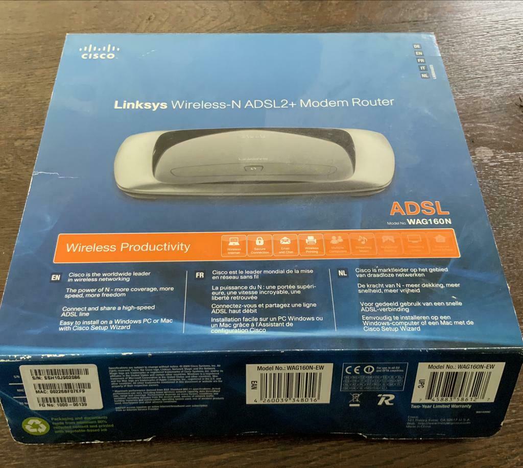 Modem Linksys sans fil-N adsl2. + modem routeur, Informatique & Logiciels, Enlèvement, Comme neuf, Routeur, Linksys