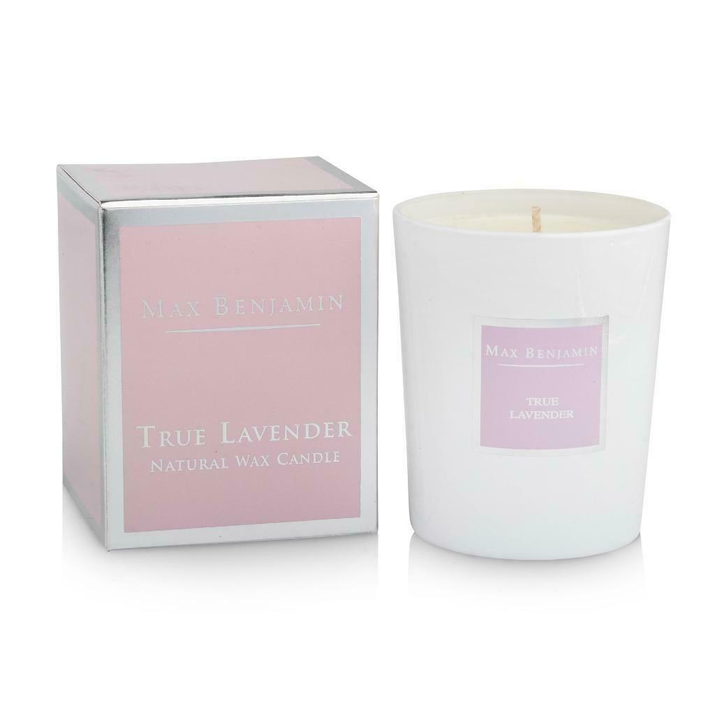 Max Benjamin "True Lavender" geurkaars NIEUW, Overige materialen, Wit, Nieuw, Ophalen of Verzenden