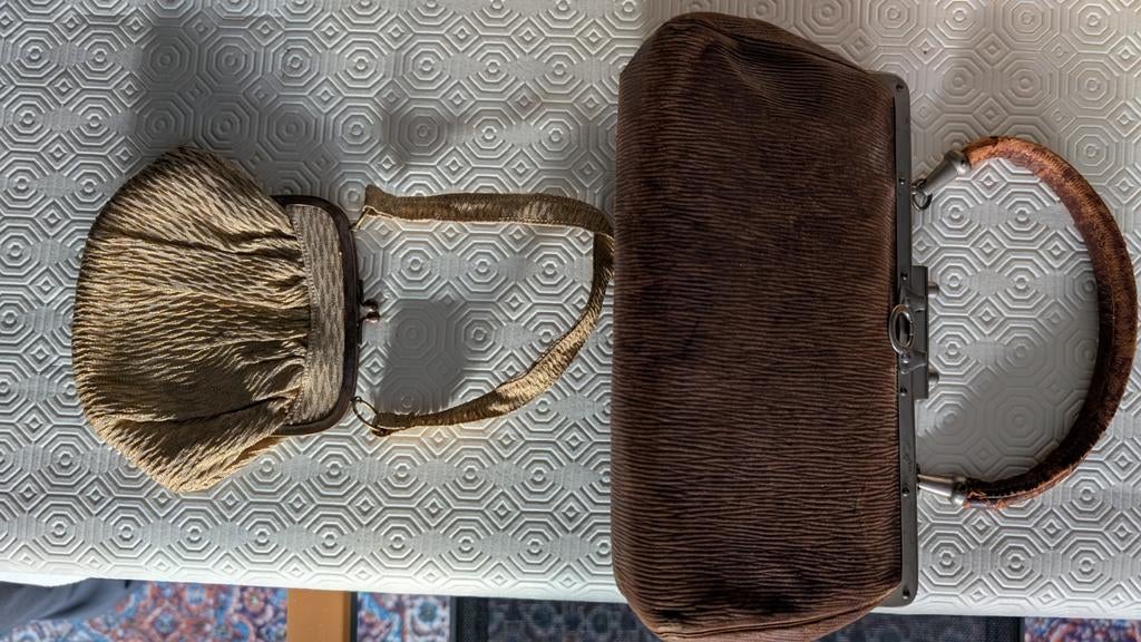 Vintage handtas met portemonnee, Ophalen of Verzenden