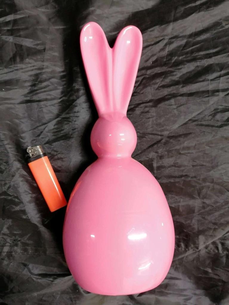 bibelot déco LAPIN rose design céramique 29 cm, Antiquités & Art, Enlèvement ou Envoi