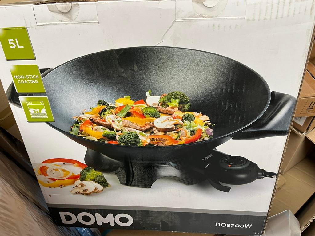 Domo Electrische wok 5liter nieuw in verpakking, Elektronische apparatuur, Ophalen of Verzenden, Nieuw