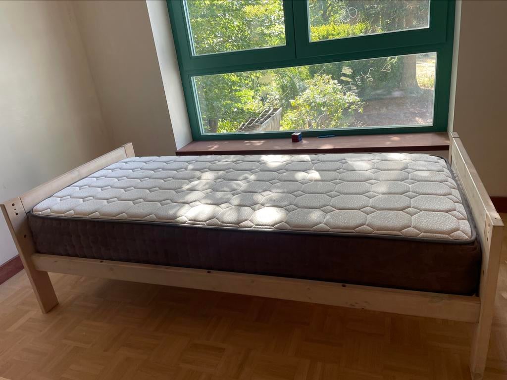 2 Lifetime whitewash bedden met imperial relax matrassen, Ophalen, Gebruikt, Eenpersoons