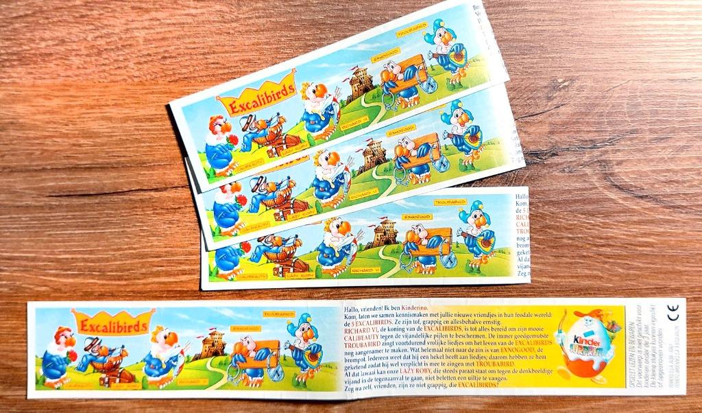 4 papiers Bpz Excalibirds (Sir Condor) BNL 2001, Enlèvement ou Envoi, Comme neuf, Figurines en plastique dur