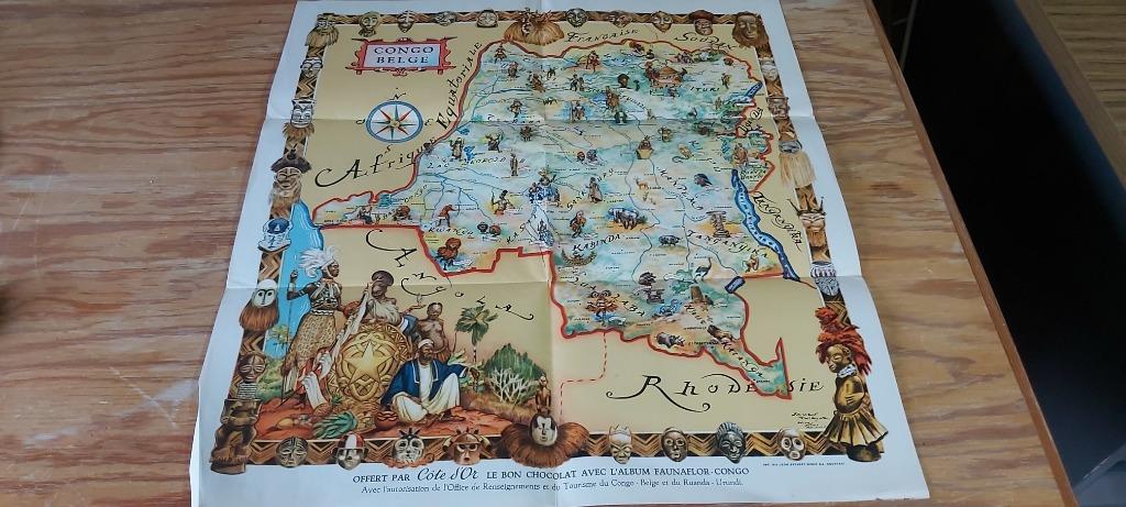 James Thirian offsetlithografie Congo Belge, Verzamelen, Overige Verzamelen, Ophalen, Zo goed als nieuw