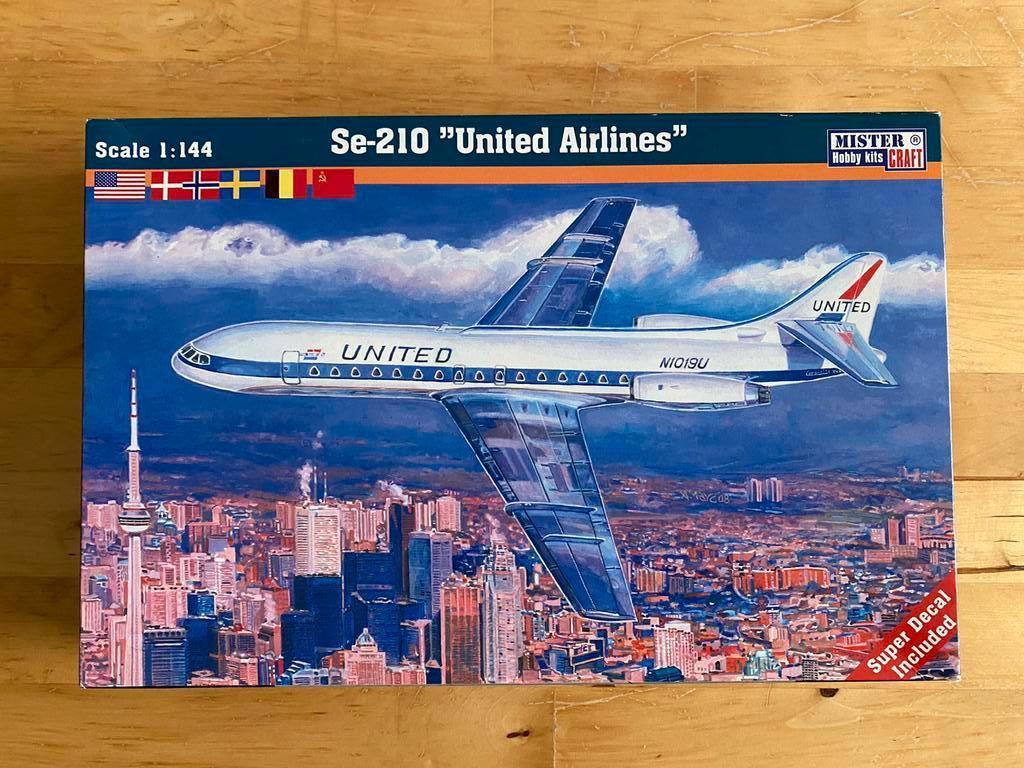 Caravelle  Se-210 - United Airlines - Sabena - Aeroflot., Hobby en Vrije tijd, Overige merken, 1:72 tot 1:144, Nieuw, Ophalen of Verzenden