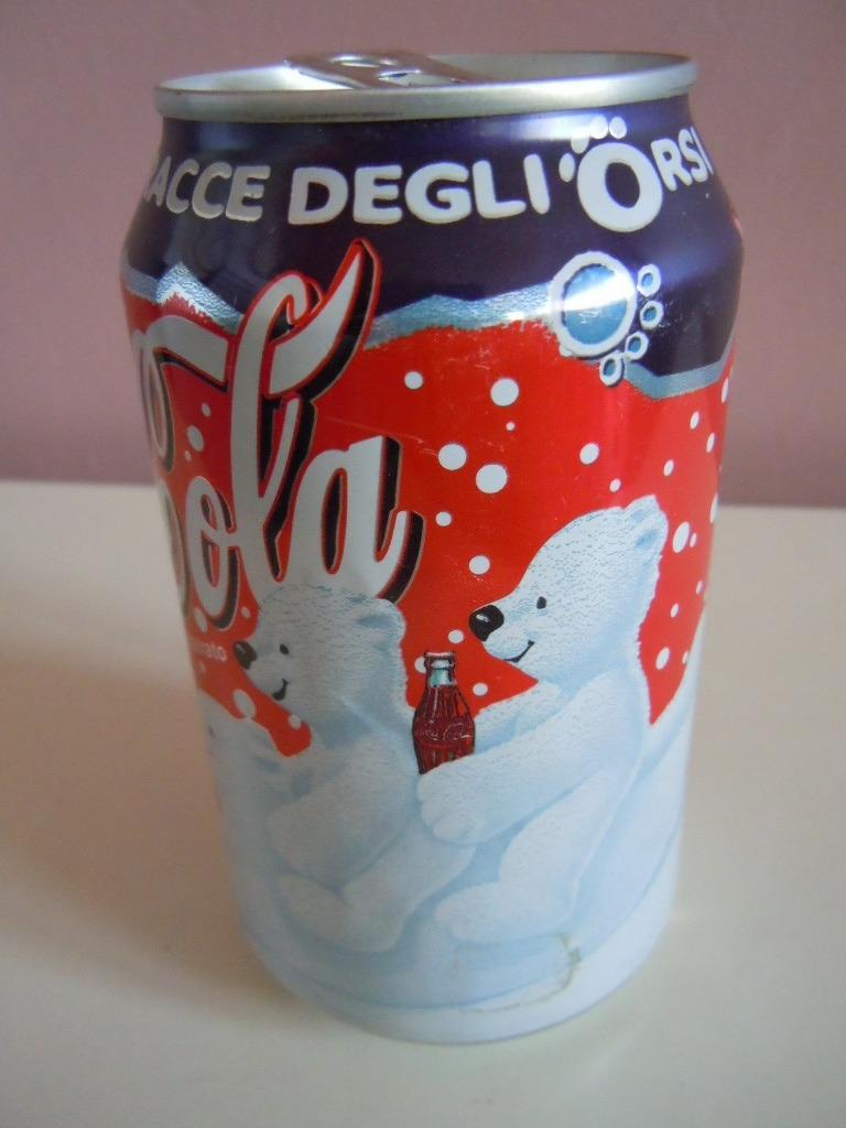Coca-Cola canette vide Italie 2002 ours hiver, Collections, Enlèvement ou Envoi, Utilisé, Emballage