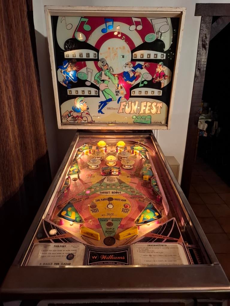 Williams (1973) - Fun Fest Pinball, Ophalen, Gebruikt, Mechanisch, Williams