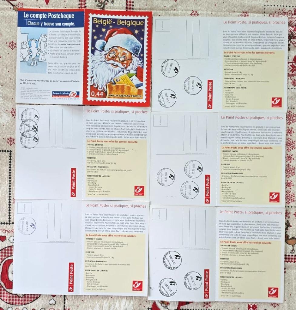 CARTE POSTALE  6 PERE NOEL.COLLECTOR POINT POSTE DELHAIZE, Envoi