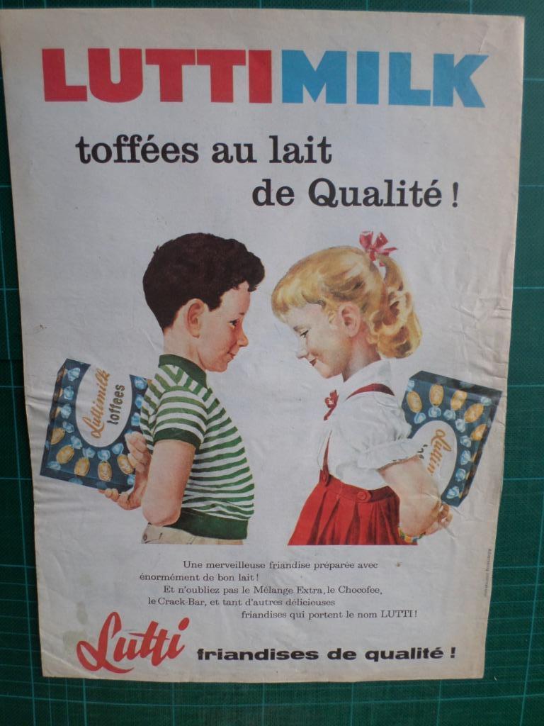 Lutti friandises - publicité papier - années '60, Collections, Enlèvement ou Envoi, Utilisé, Autres types